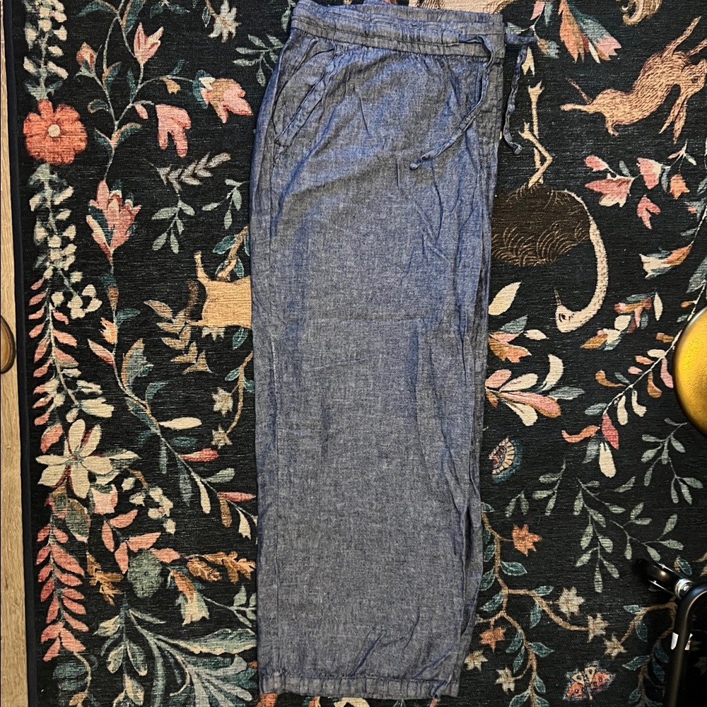 Old Navy Blue Linen Women’s Pants